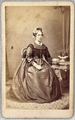 Cdv lady seated bonnet - seated,