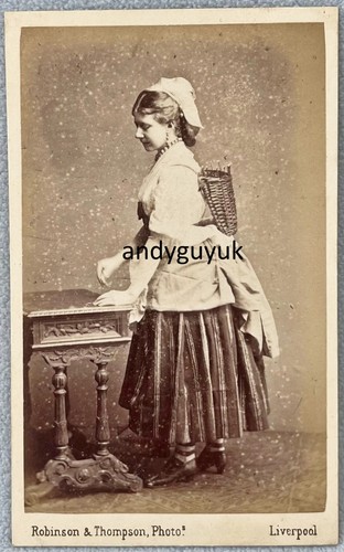 Cdv lady fishwife costume - in,