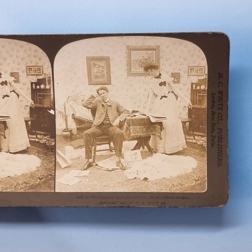 Victorian humour stereoview - humour,