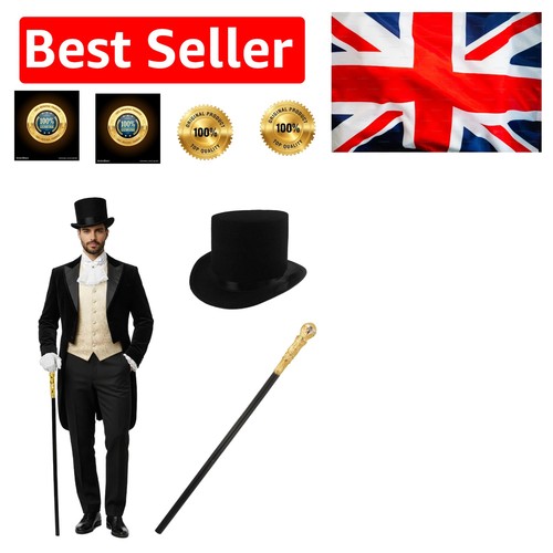Victorian style black top hat - victorian,