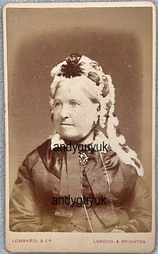 Cdv lady fancy long bonnet - fancy,