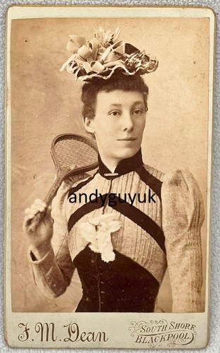 Cdv fine lady tennis player - fine,