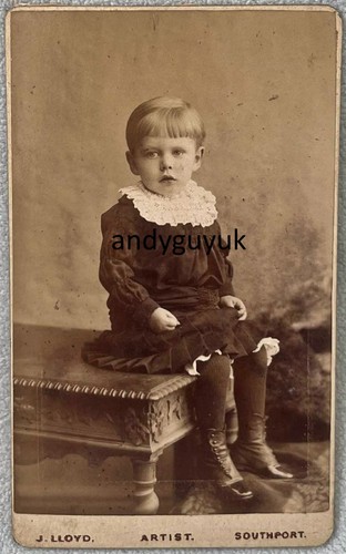 Cdv boy wearing dress - wearing, by